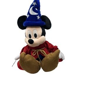 Disney 24'' Jumbo Fantasia Sorcerer Mickey Mouse Plush Stuffed Animal Toy
